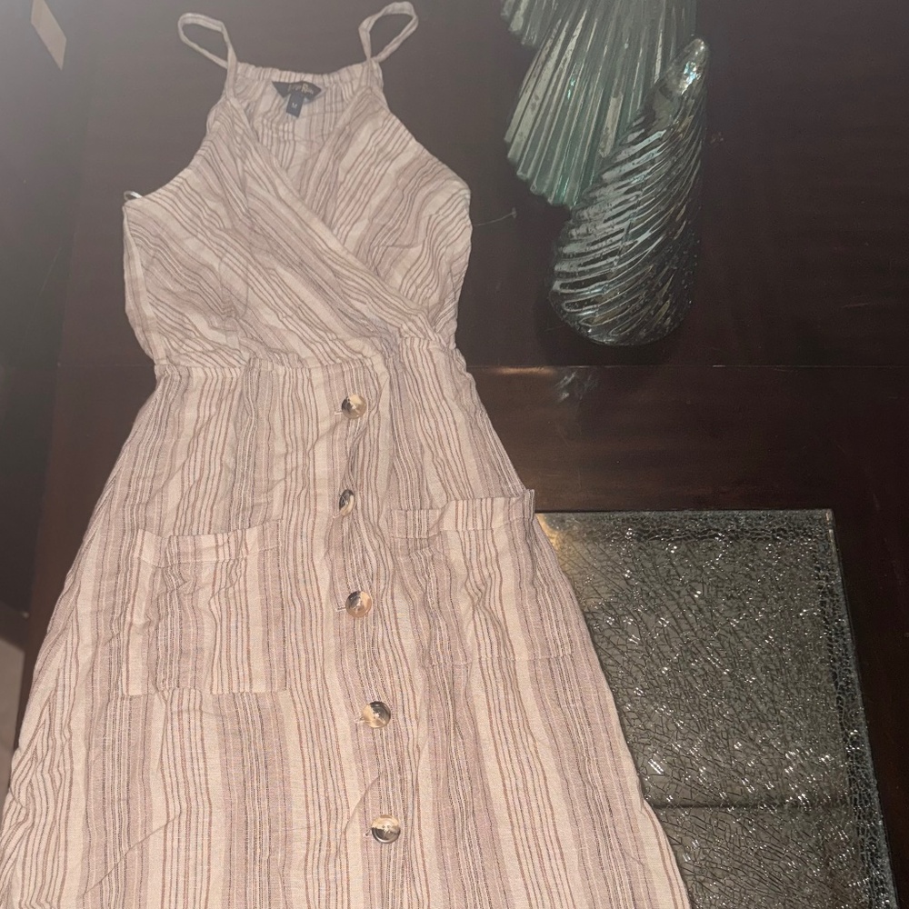 Linen midi dress